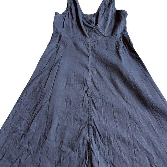 Eileen Fisher Linen Blend Sleeveless Dress Navy Blue A-Line Size XXS Women's - Picture 11 of 11